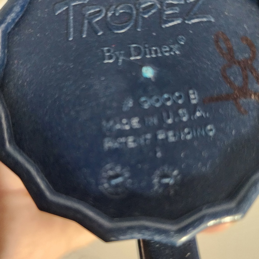 Tropez by Dinex Navy Blue Insulated Coffee Mugs Set of 2 Faceted Made in USA - Picture 11 of 12